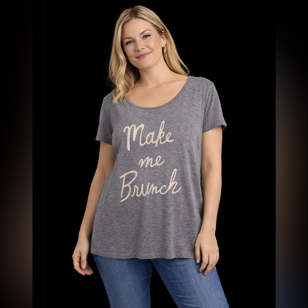 🩶 Make Me Brunch Grey Tee
